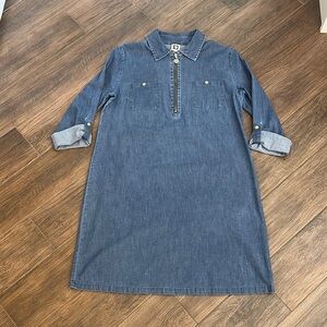 Anne Klein Denim Zip-front Dress, size 12